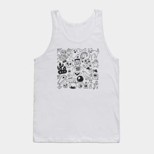 Awesome Halloween Doodle Art Tank Top